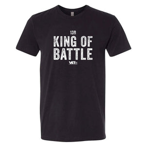 VET Tv MOS King of Battle Next Level Unisex Black Military Style T-Shirt