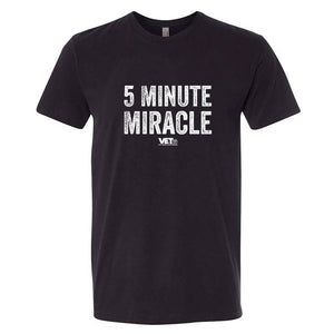 VET Tv MOS 5 Minute Miracle Next Level Unisex Black Military Style T-Shirt