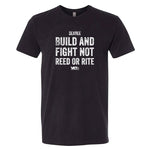 VET Tv MOS Seabee Build and Fight Next Level Unisex Black Military Style T-Shirt