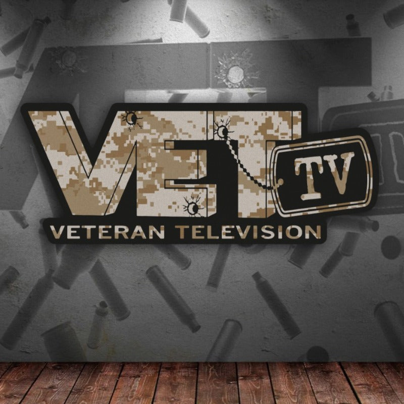 Desert MARPAT VET Tv Logo Sticker